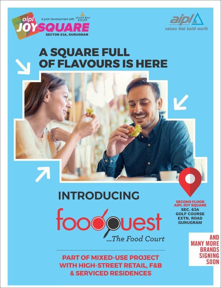 Introducing foodquest (the food court) at AIPL Joy Square in Gurgaon